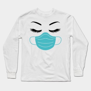 Mask Lashes Brows - A Nurse Long Sleeve T-Shirt